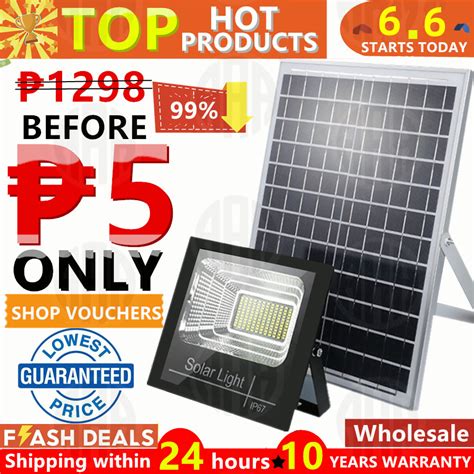 LED Flood Solar Light 100W Outdoor Street Lamp Waterproof .